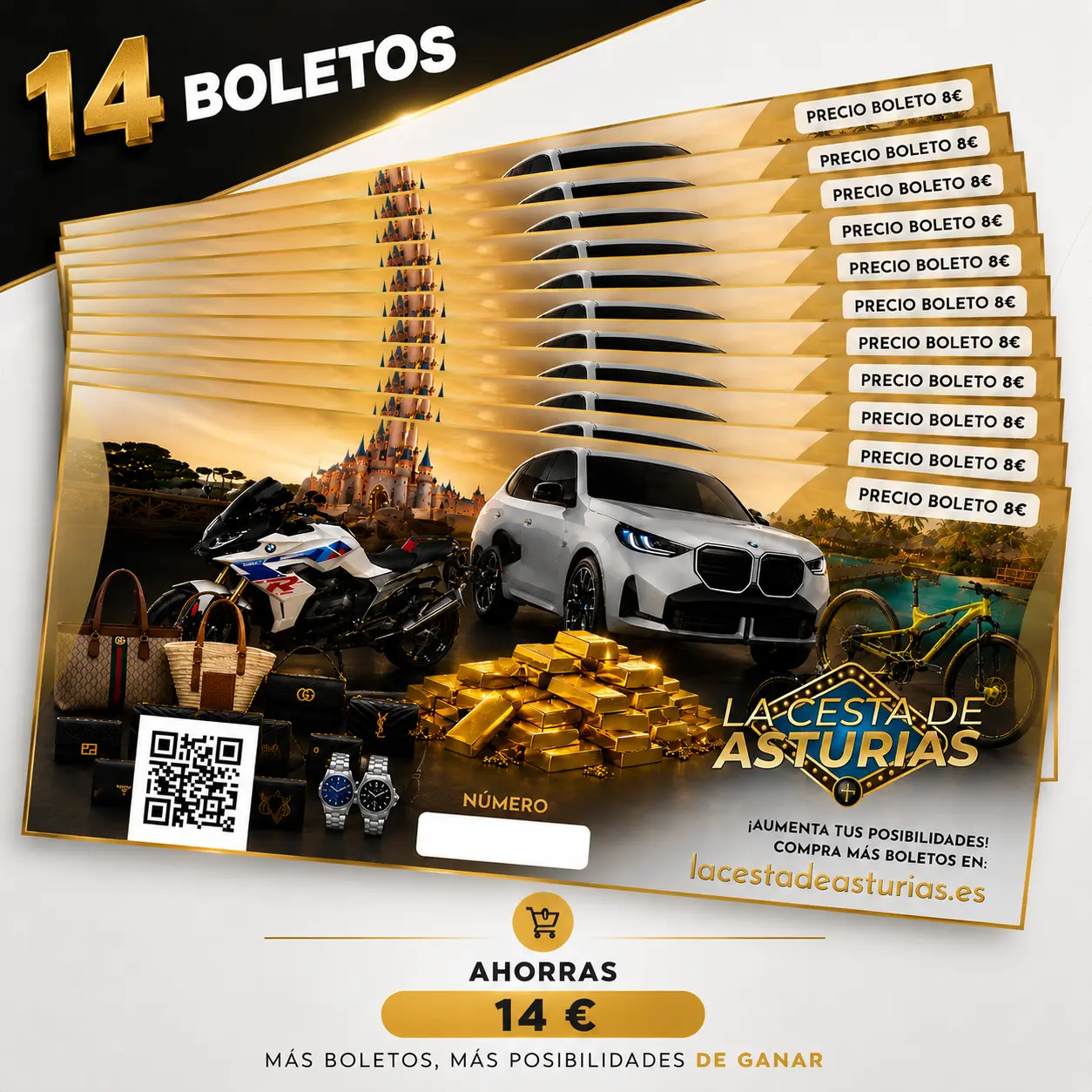 14 Boletos